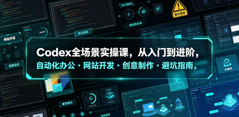 Codex全场景实操课，从入门到进阶，自动化办公・网站开发・创意制作・避坑指南，全流程教学 - 创享网-创享网