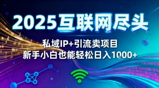 2025网创尽头王炸项目！私域IP+精准引流，新手小白在家躺賺日入1k，零经验也能上手【揭秘】 - 创享网-创享网