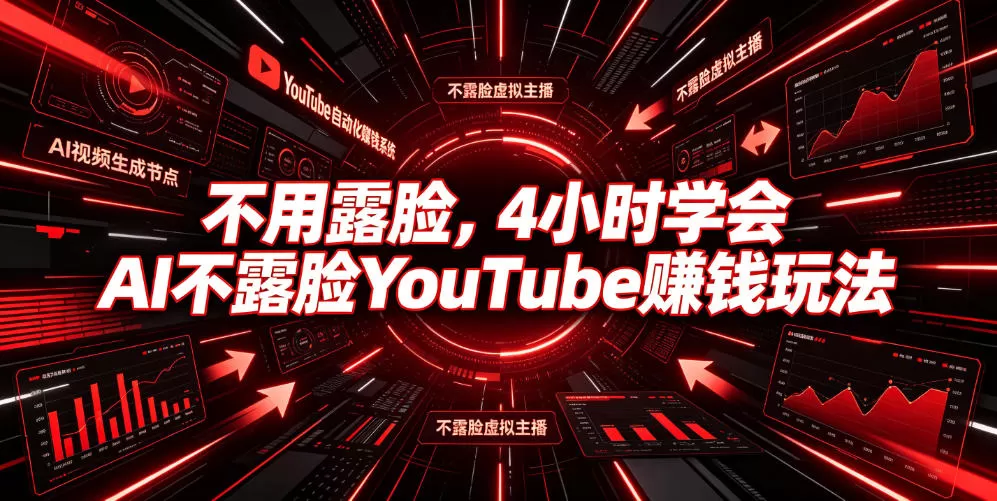 4小时AI不露脸YouTube赚钱玩法｜全套双语字幕，零基础搭建海外无脸变现频道-创享网