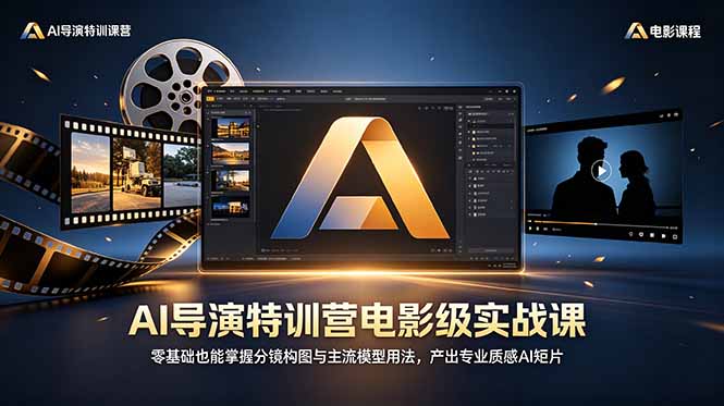AI导演特训营电影级实战课，零基础也能掌握分镜构图与主流模型用法，产出专业质感AI短片-创享网