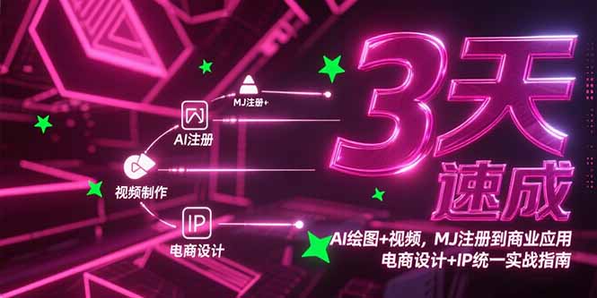 3天速成AI绘图+视频，MJ注册到商业应用，电商设计+IP统一实战指南 - 创享网-创享网