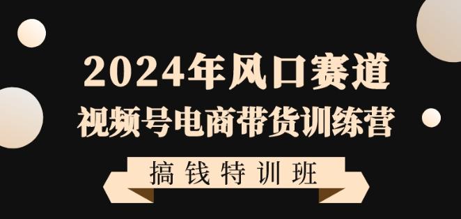 2024年风口赛道视频号电商带货训练营搞钱特训班，带领大家快速入局自媒体电商带货 - 创享网-创享网