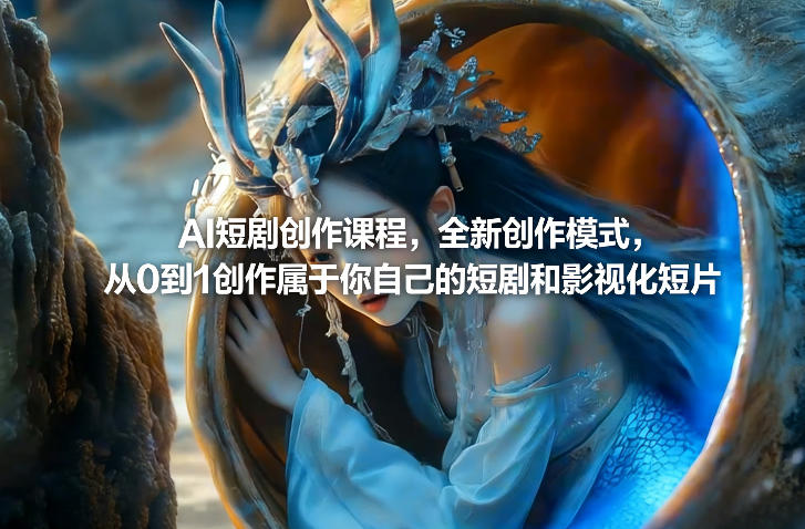 AI短剧创作课程，全新创作模式，从0到1创作属于你自己的短剧和影视化短片-创享网