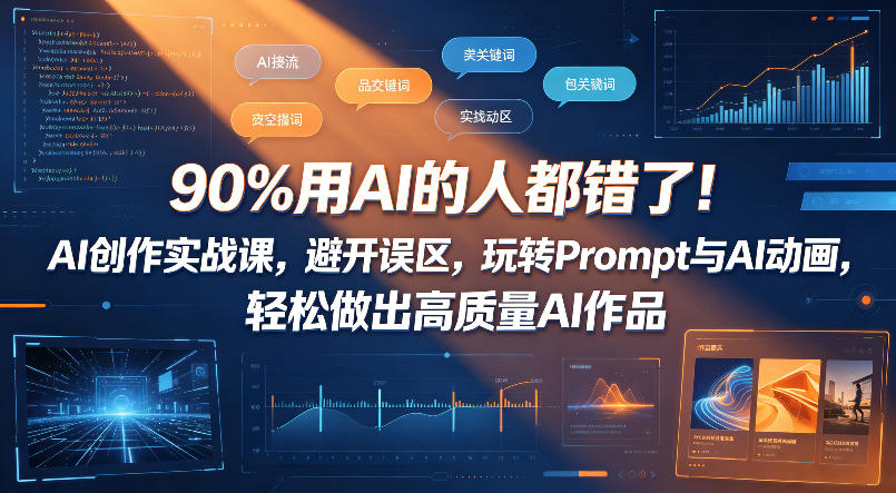 90%用AI的人都错了！AI创作实战课，避开误区，玩转Prompt与AI动画，轻松做出高质量AI作品-创享网