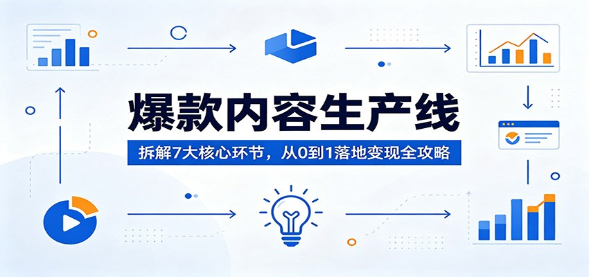 爆款内容生产线：拆解7大核心环节，从0到1落地变现全攻略-创享网