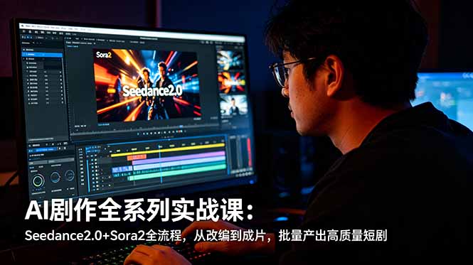 AI剧作全系列实战课：Seedance2.0+Sora2全流程，从改编到成片，批量产出高质量短剧 - 创享网-创享网
