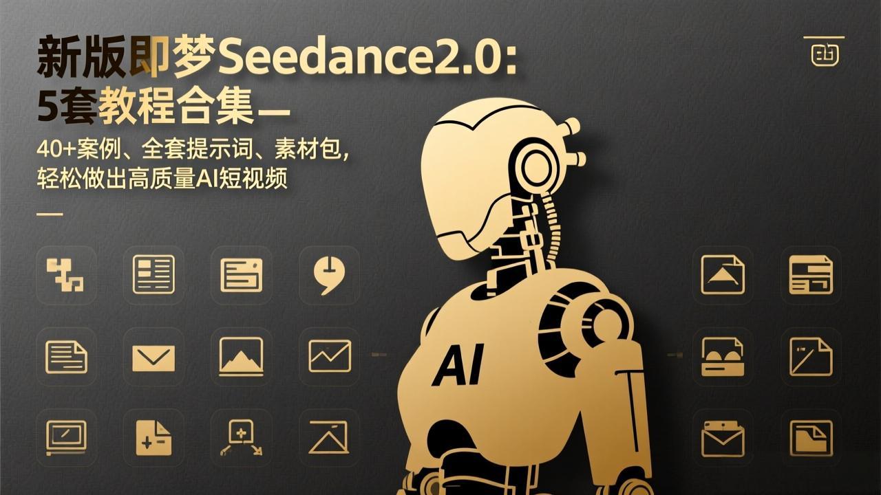新版即梦Seedance2.0：5套教程合集，40+案例、全套提示词、素材包，轻松做出高质量AI短视频-创享网