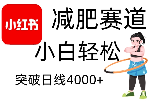 小红书减肥赛道，简单零成本，无需剪辑，不用动脑，小白轻松日利润4000+ - 创享网-创享网
