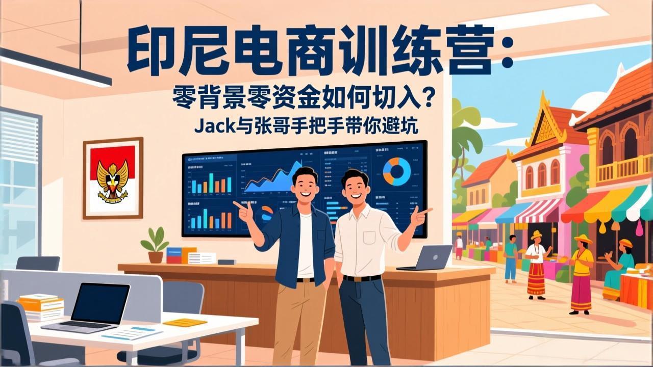 印尼电商训练营：零背景零资金如何切入？Jack与张哥手把手带你避坑 - 创享网-创享网