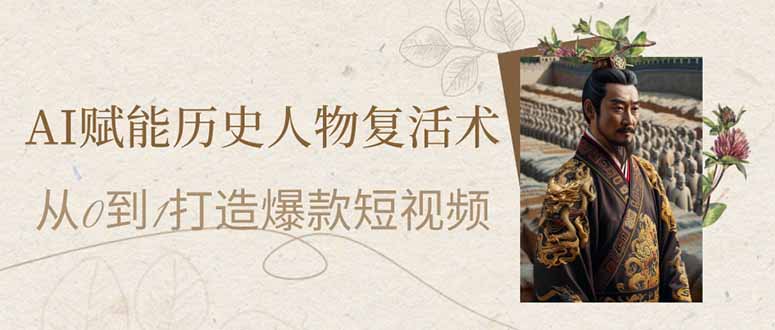 AI赋能历史人物复活术：从0到1打造爆款短视频 - 创享网-创享网