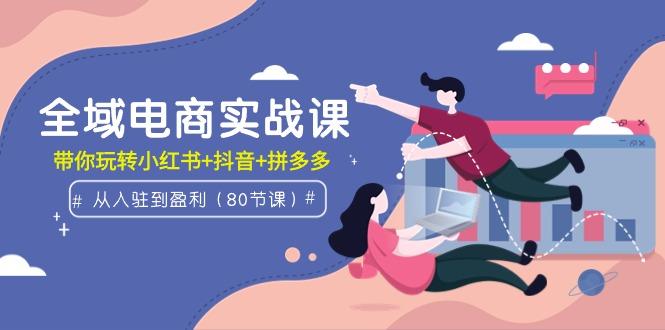 (9529期)全域电商实战课：从入驻到盈利，带你玩转小红书+抖音+拼多多(80节课) - 创享网-创享网