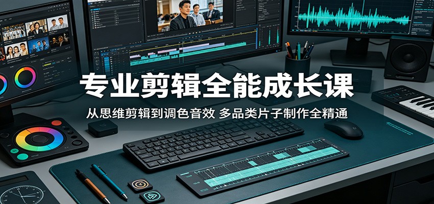 专业剪辑全能成长课：从思维剪辑到调色音效，多品类片子制作全精通 - 创享网-创享网