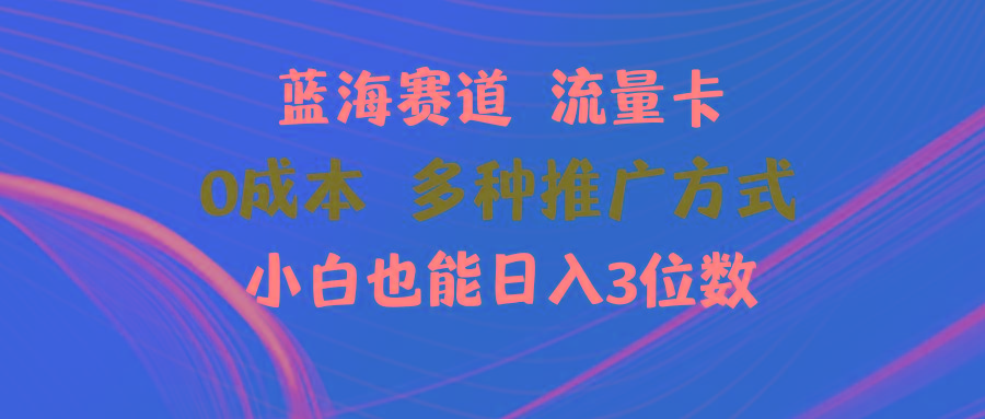 蓝海赛道 流量卡 0成本 小白也能日入三位数 - 创享网-创享网