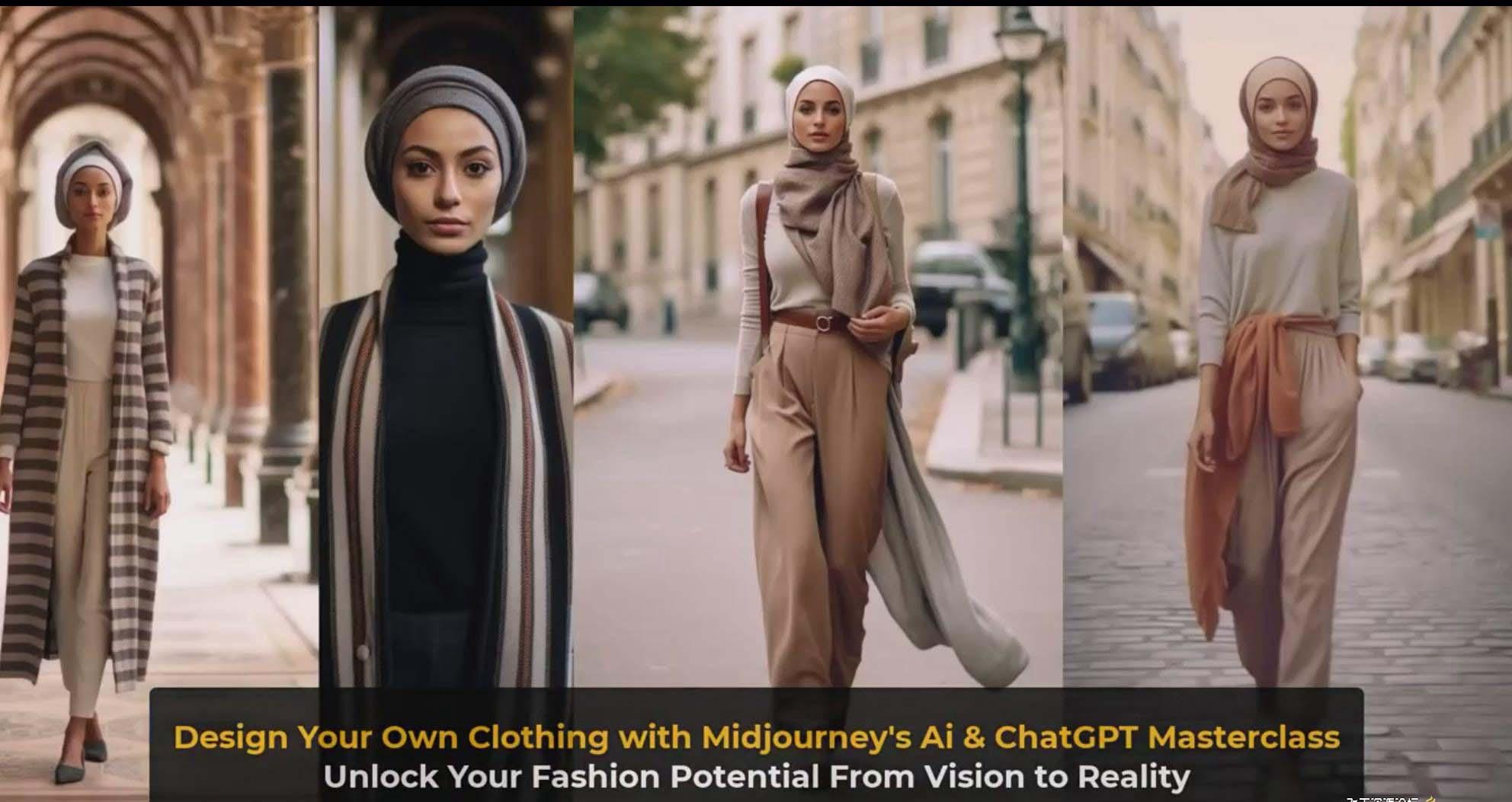 图片[10]-利用 Midjourneys Ai 人工智能设计自己的服装AI大师班-10节课-中英字幕 - 创享网-创享网