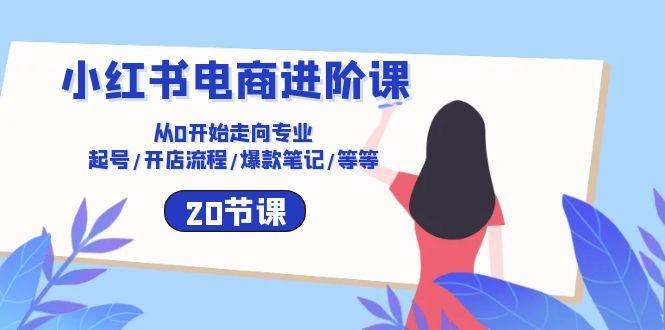 小红书电商进阶课：从0开始走向专业 起号/开店流程/爆款笔记/等等(20节 - 创享网-创享网