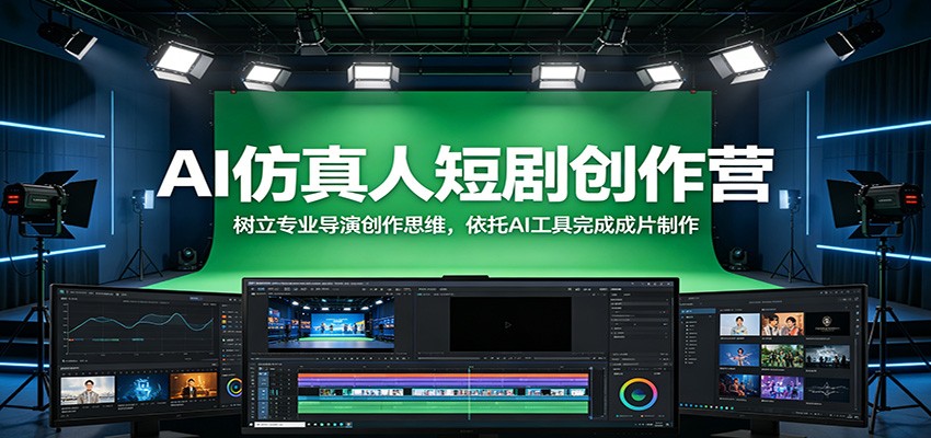 AI仿真人短剧创作营:树立专业导演创作思维,依托AI工具完成成片制作-创享网