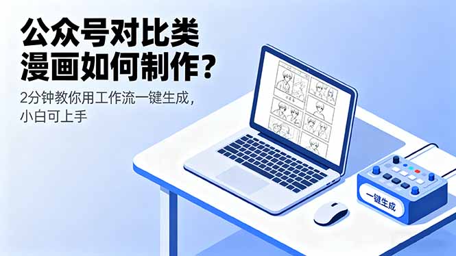 公众号对比类漫画如何制作？2分钟教你用工作流一键生成，小白可上手 - 创享网-创享网
