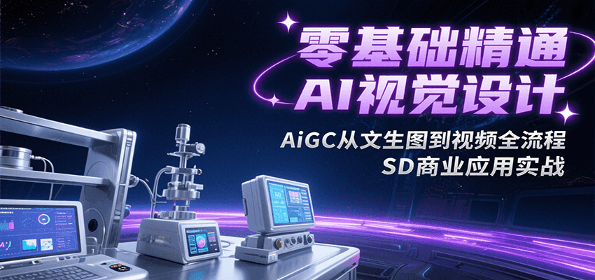 零基础精通AI视觉设计，AiGC从文生图到视频全流程，SD商业应用实战 - 创享网-创享网