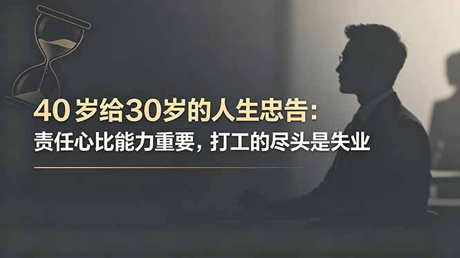 付费文章：40岁给30岁的人生忠告：责任心比能力重要，打工的尽头是失业-创享网