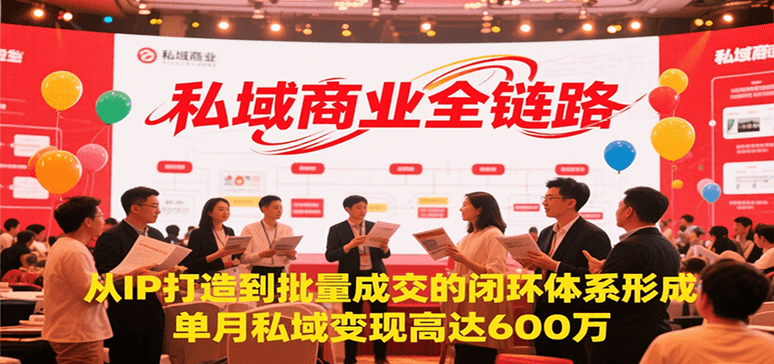 私域商业全链路，从IP打造到批量成交的闭环体系形成，单月私域变现600万 - 创享网-创享网