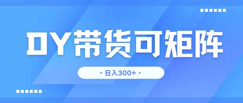 DY带货，日入300＋矩阵无上限 - 创享网-创享网