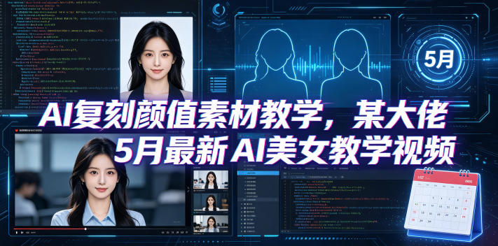 AI复刻颜值素材教学，某大佬5月最新AI美女教学视频，内含4月好物复刻教学-创享网