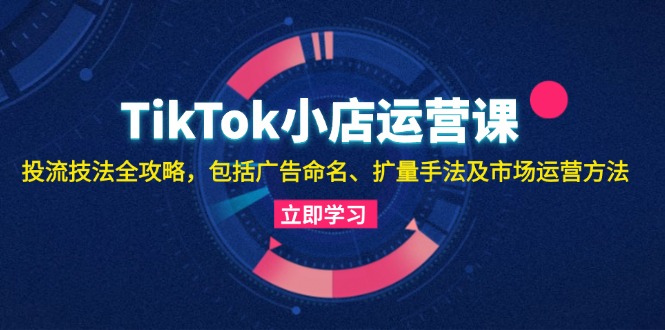 TikTok小店运营课：投流技法全攻略，包括广告命名 扩量手法及市场运营方法 - 创享网-创享网