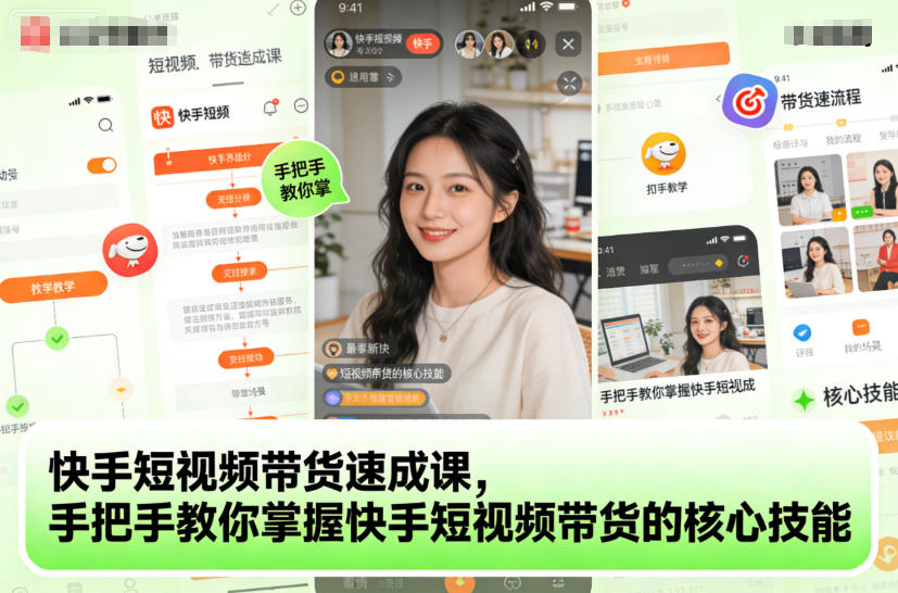 快手短视频带货速成课,手把手教你掌握快手短视频带货的核心技能-创享网
