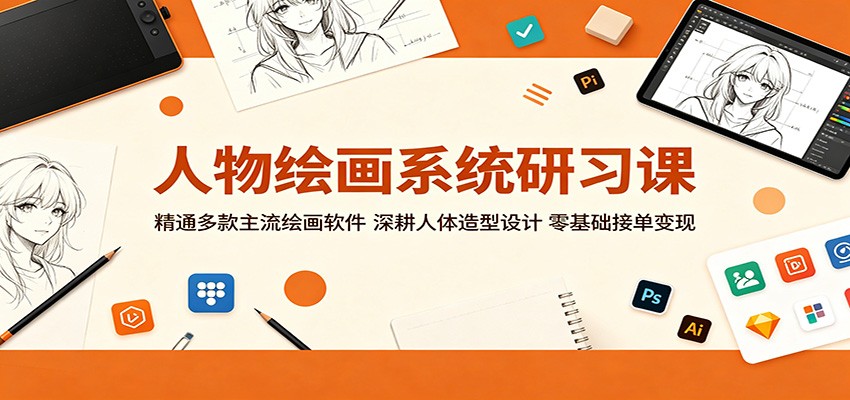 人物绘画系统研习课：精通多款主流绘画软件，深耕人体造型设计，零基础接单变现-创享网