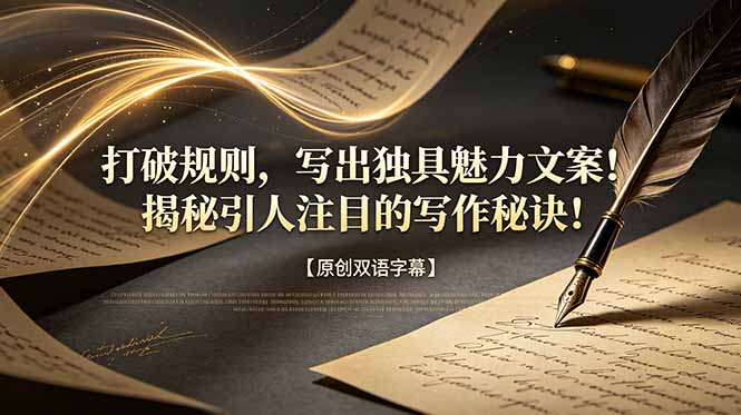 打破规则，写出独具魅力文案！揭秘引人注目的写作秘诀！【原创双语字幕】 - 创享网-创享网