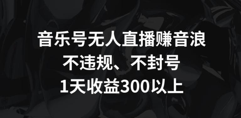 音乐号无人直播赚音浪，不违规、不封号，1天收益300+【揭秘】 - 创享网-创享网