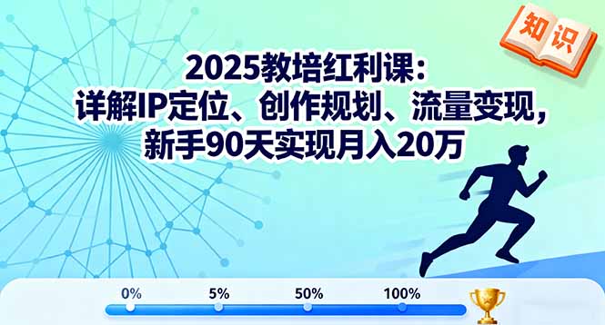 2025教培红利课:详解IP定位、创作规划、流量变现,新手90天实现月入20万-创享网