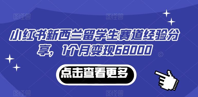 小红书新西兰留学生赛道经验分享，1个月变现68000【揭秘】 - 创享网-创享网