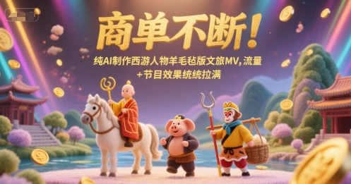 商单不断！纯AI制作西游人物羊毛毡版文旅MV，流量+节目效果统统拉满 - 创享网-创享网