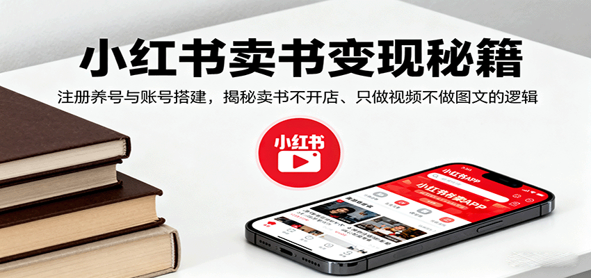 小红书卖书变现秘籍，注册养号与账号搭建，揭秘卖书不开店、只做视频不做图文的逻辑 - 创享网-创享网