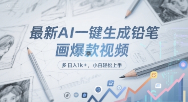 最新AI一键生成铅笔画爆款视频，多平台分发，日 入1k+，小白轻松上手【揭秘】 - 创享网-创享网