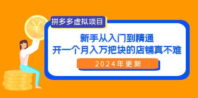 (9744期)拼多多虚拟项目：入门到精通，开一个月入万把块的店铺 真不难(24年更新) - 创享网-创享网