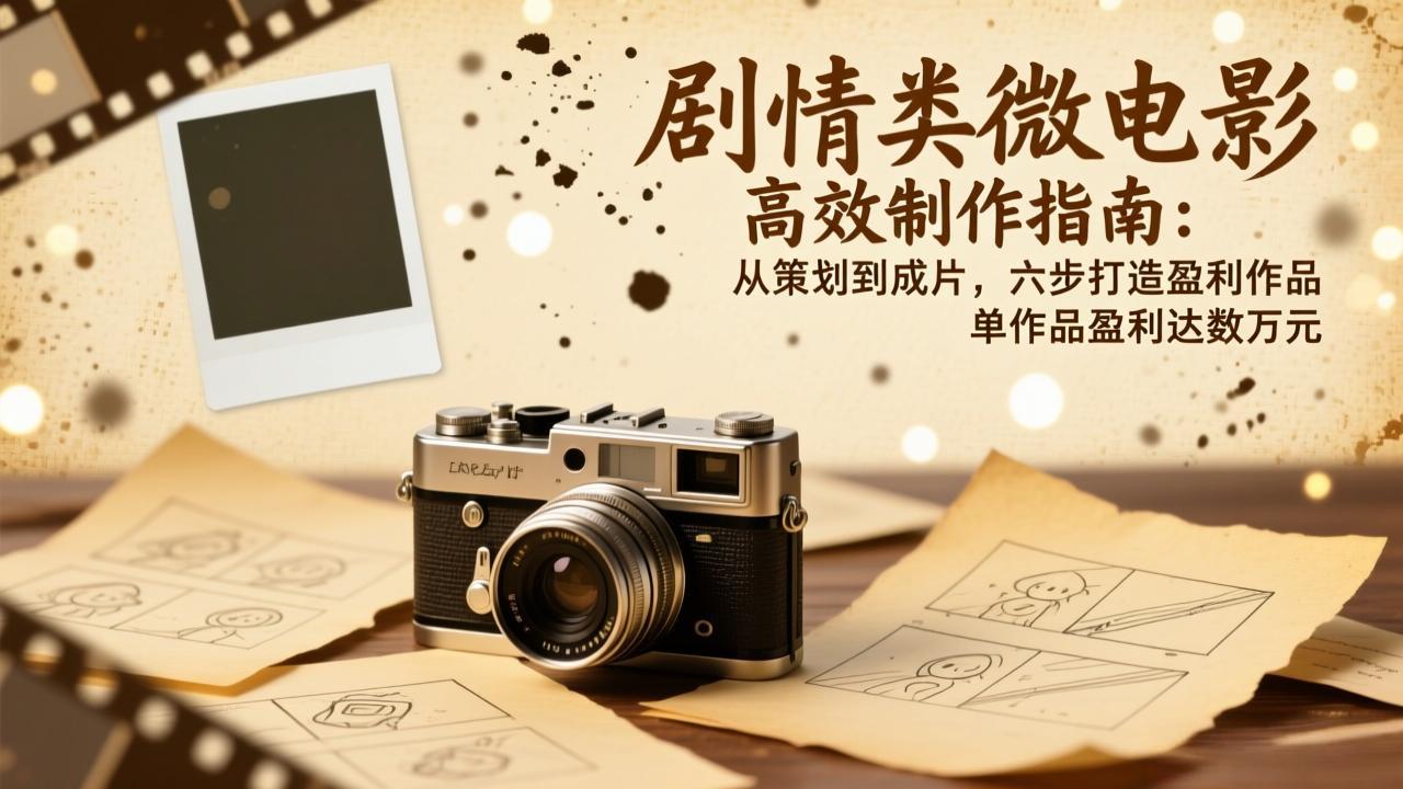 剧情类微电影高效制作指南：从策划到成片，六步打造盈利作品，单作品盈利达数万元-创享网