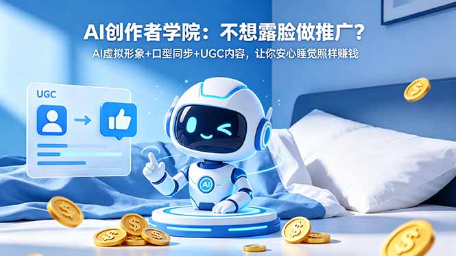 AI创作者学院：不想露脸做推广？AI虚拟形象+口型同步+UGC内容，让你安心睡觉照样赚钱 - 创享网-创享网