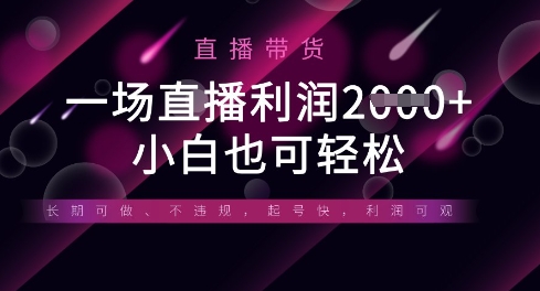 半无人直播带货，一场利润数张，适合所有平台玩法，小白也可轻松 - 创享网-创享网