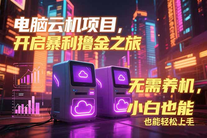 电脑云机项目 暴力撸金玩法，不需要养机 配置没有要求 单机100个窗口一… - 创享网-创享网