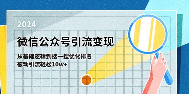 微信公众号-引流变现课-从基础逻辑到搜一搜优化排名，被动引流轻松10w+ - 创享网-创享网