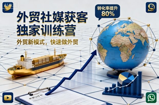 外贸社媒获客独家训练营，外贸新模式，快速做外贸(更新26年4月) - 创享网-创享网