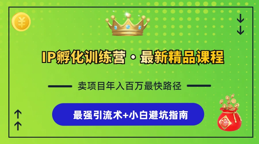 IP孵化训练营，知识付费全流程+最强引流术+小白避坑指南 - 创享网-创享网