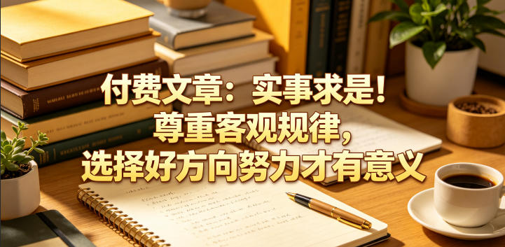 付费文章：实事求是！尊重客观规律，选择好方向努力才有意义-创享网