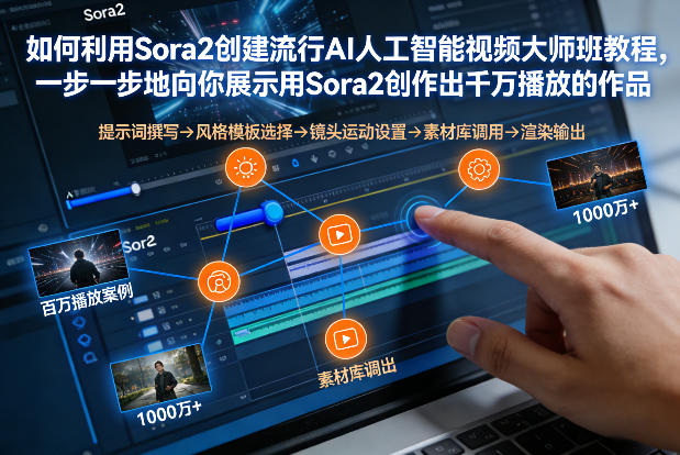 如何利用Sora2创建流行AI人工智能视频大师班，一步一步地向你展示用Sora2创作出千万播放的作品-创享网