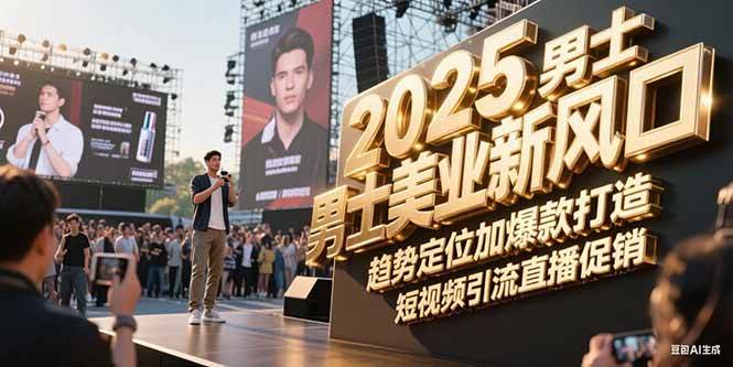 2025男士美业新风口，趋势定位加爆款打造，短视频引流直播促销 - 创享网-创享网