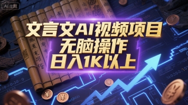 文言文AI视频项目，无脑操作，日入1K以上 - 创享网-创享网
