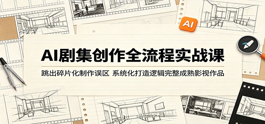 AI剧集创作全流程实战课：跳出碎片化制作误区，系统化打造逻辑完整成熟影视作品-创享网