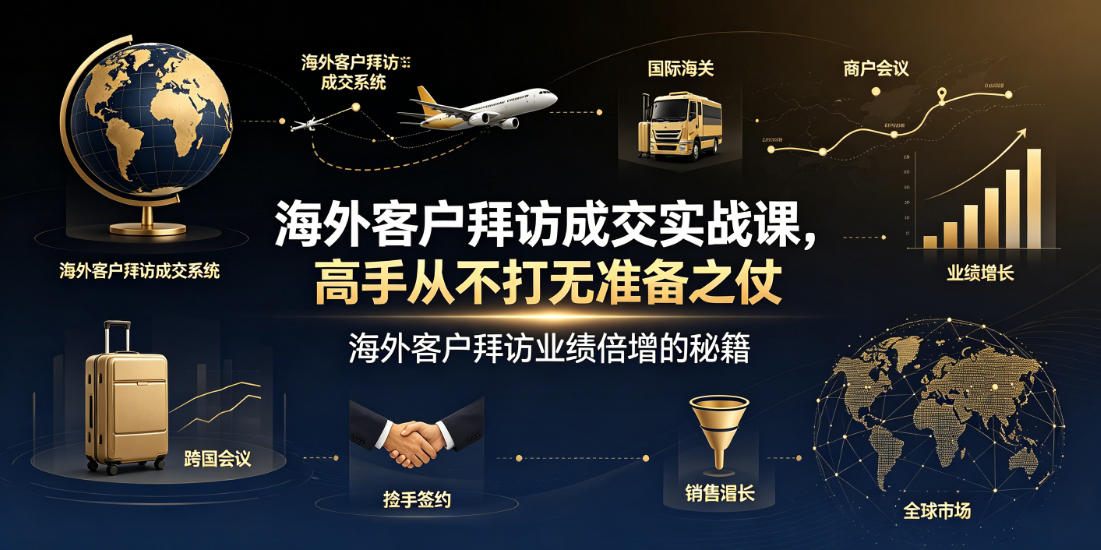 海外客户拜访成交实战课，高手从不打无准备之仗，海外客户拜访业绩倍增的秘籍 - 创享网-创享网